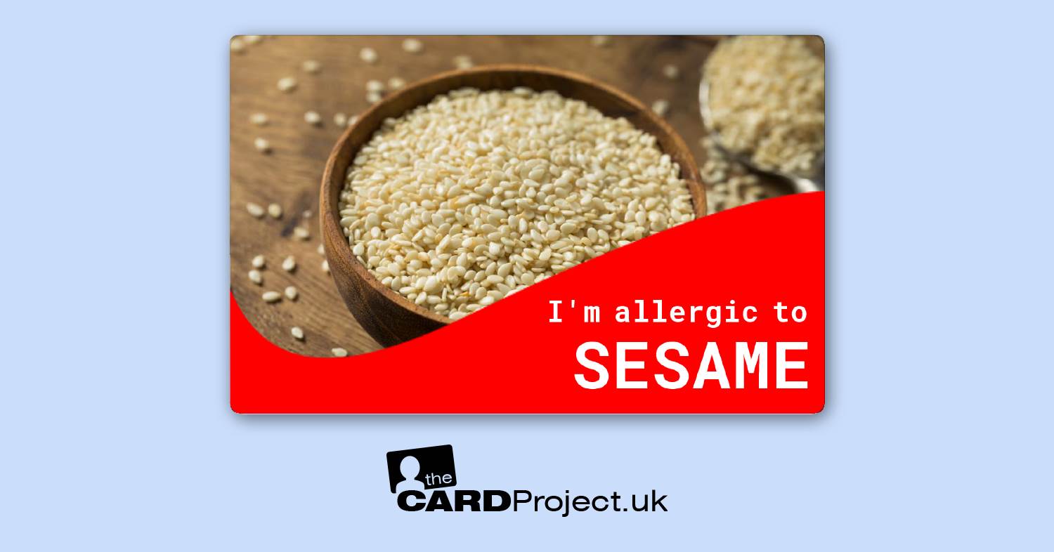 Sesame Allergy Card